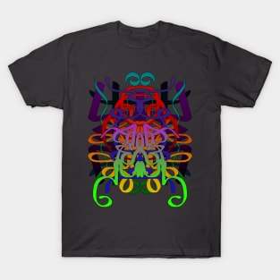 Abstract Symmetrical Colorfull Ribbons T-Shirt